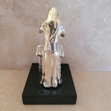 Load image into Gallery viewer, Silver Woman Lighting Shabbat Candles
