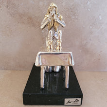 Load image into Gallery viewer, Silver Woman Lighting Shabbat Candles