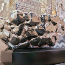 Load image into Gallery viewer, Silver Rotating Jerusalem Sculpture on Wooden Base