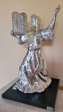Load image into Gallery viewer, Silver Moses Figurine on Marble Base