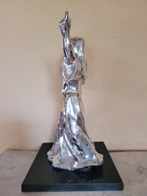 Load image into Gallery viewer, Silver Moses Figurine on Marble Base