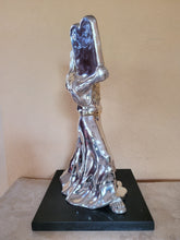 Load image into Gallery viewer, Silver Moses Figurine on Marble Base