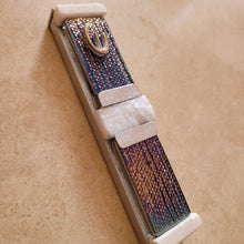 Load image into Gallery viewer, Iridescent Glass with Druzy Quartz