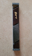 Load image into Gallery viewer, Glass and Brushed Aluminum Mezuzah