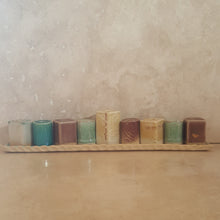 Load image into Gallery viewer, Ceramic Cubes on Tray Menorah