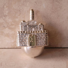 Load image into Gallery viewer, Silver Jerusalem Dreidel