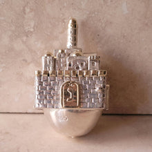 Load image into Gallery viewer, Silver Jerusalem Dreidel