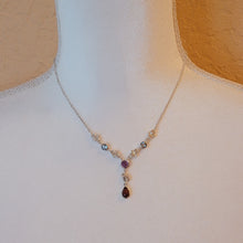 Load image into Gallery viewer, Silver Necklace with Semi Precious Stones
