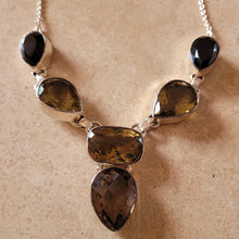 Load image into Gallery viewer, Citrine and Smokey Topaz Necklace
