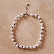 Load image into Gallery viewer, Pearl Necklace with Swarovski Crystals
