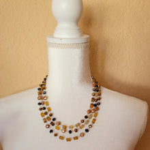 Load image into Gallery viewer, Three Strand Multi Beaded Necklace
