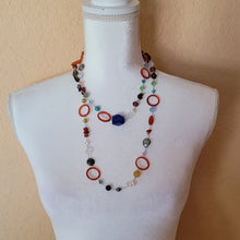 Load image into Gallery viewer, Colorful Semi Precious Stone Necklace
