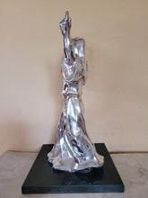 Load image into Gallery viewer, Silver Moses Figurine on Marble Base

