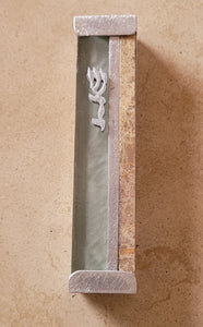 Glass and Jerusalem Stone Mezuzah