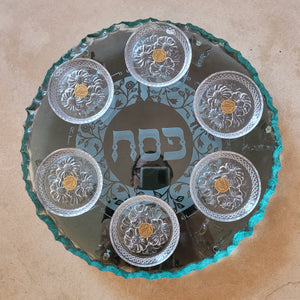 Glass Seder Plate