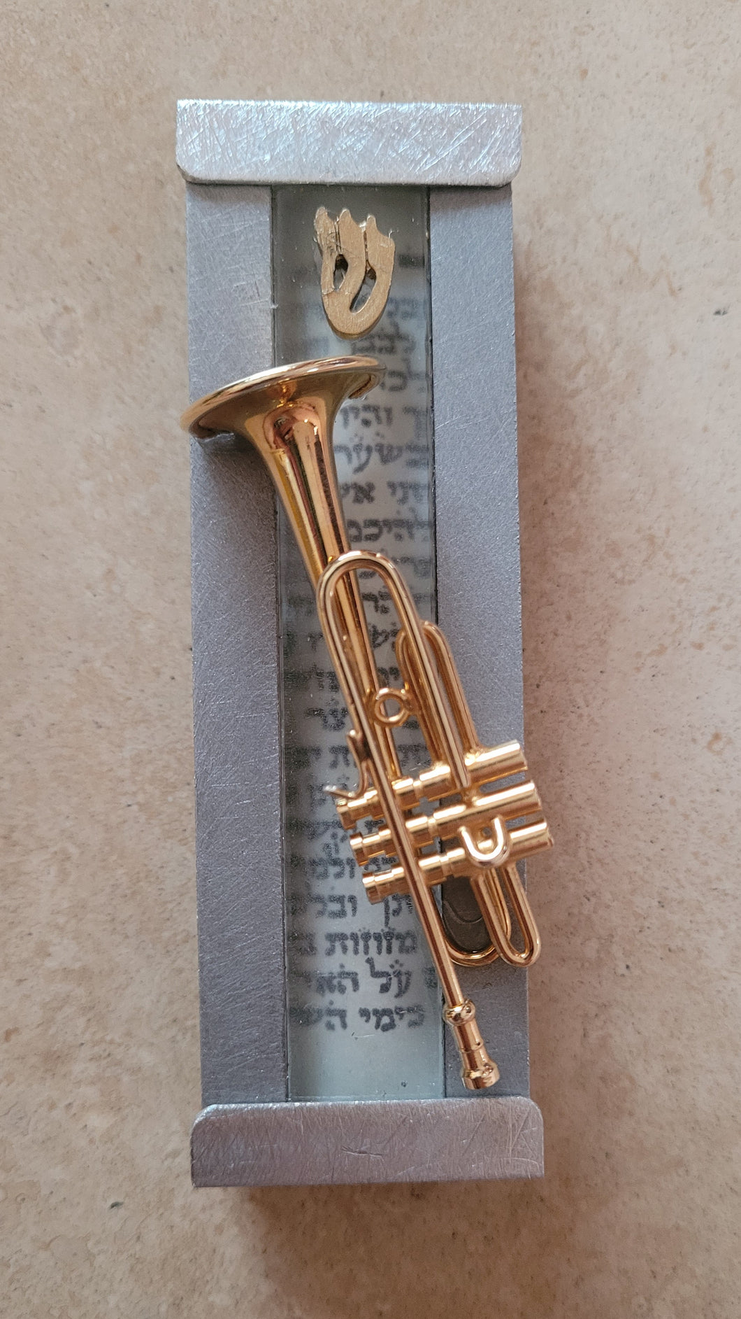 Trumpet Mezuzah