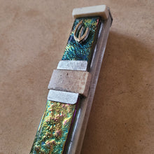 Load image into Gallery viewer, Iridescent Glass with Marble Mezuzah
