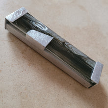 Load image into Gallery viewer, Glass and Brushed Aluminum Mezuzah
