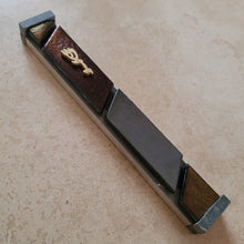 Load image into Gallery viewer, Glass and Brushed Aluminum Mezuzah
