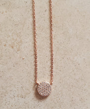 Load image into Gallery viewer, Small CZ Circle Necklace
