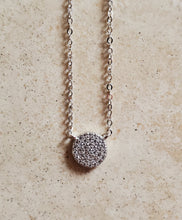 Load image into Gallery viewer, Small CZ Circle Necklace
