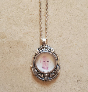 Sterling Silver Picture Frame Necklace