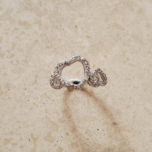 Two Open Hearts Ring