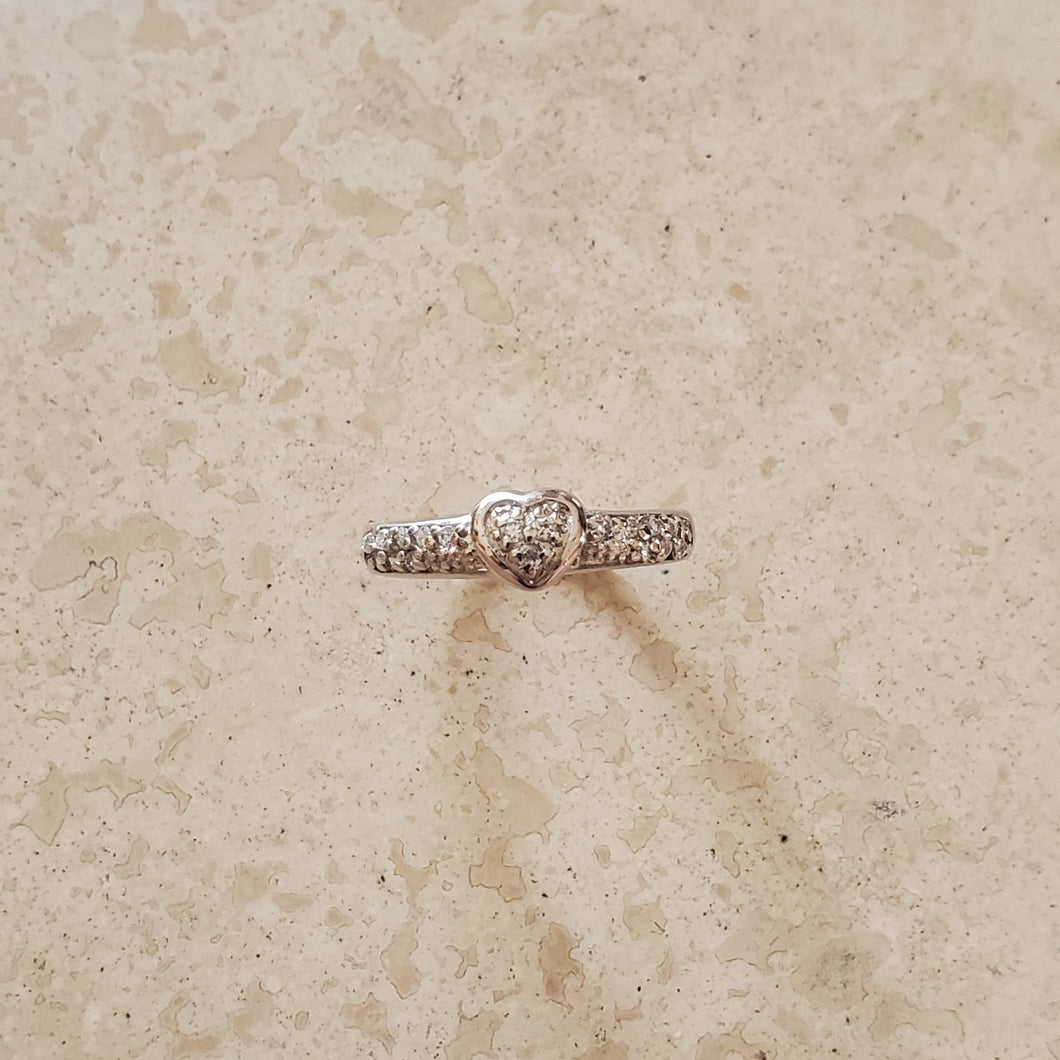 Small CZ Heart Ring
