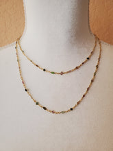 Load image into Gallery viewer, Multi Color and Shape Tourmaline Long Necklace
