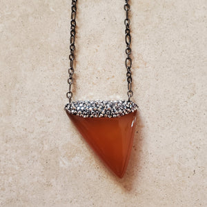 Carnelian and Marcasite Necklace