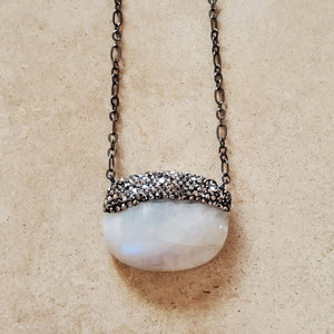 Moonstone and Marcasite Necklace
