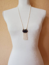 Load image into Gallery viewer, Amethyst Geode and Pearl Long Necklace
