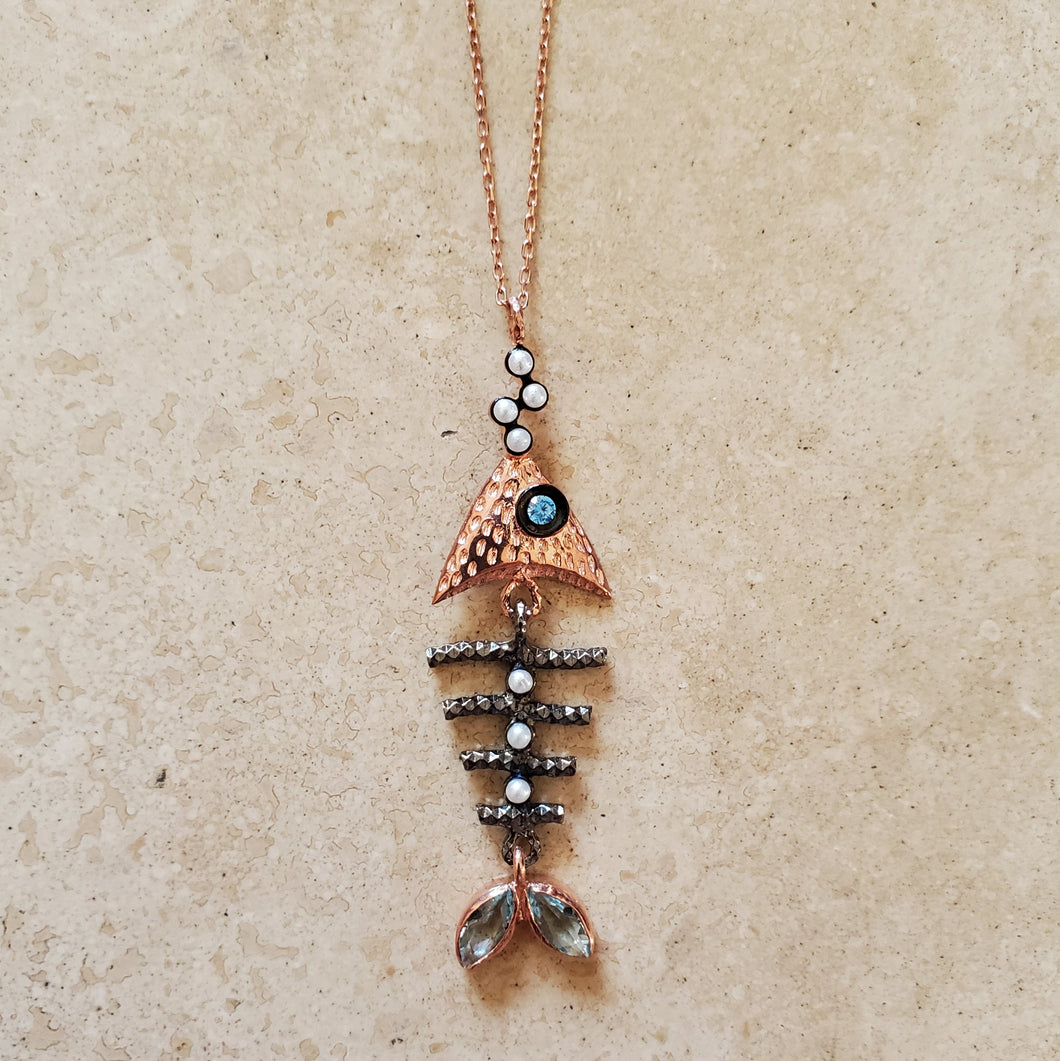 Rose Gold Fish Necklace