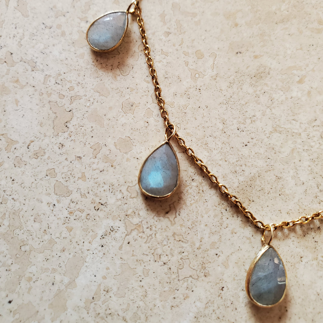 Labradorite Teardrop Necklace