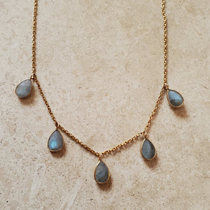 Labradorite Teardrop Necklace