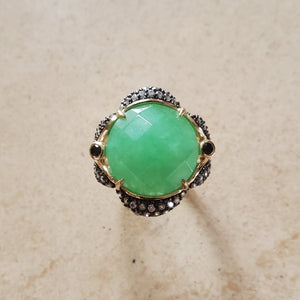 Green, Blue, or Lavender Jade Ring