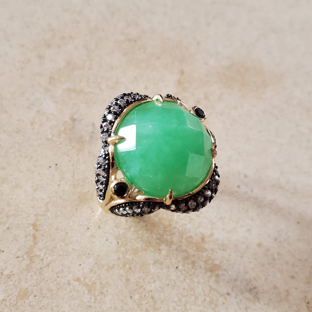 Green, Blue, or Lavender Jade Ring