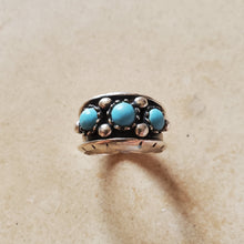 Load image into Gallery viewer, Three Stone Turquoise Ring
