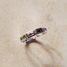 Load image into Gallery viewer, Rectangular Semi Precious Stone Ring
