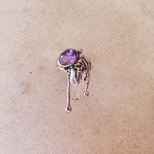 Load image into Gallery viewer, Amethyst and Quartz Ring
