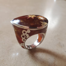 Load image into Gallery viewer, Brown Murano Teardrop Ring
