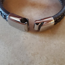 Load image into Gallery viewer, Men&#39;s Braided Vegan Leather Bracelet
