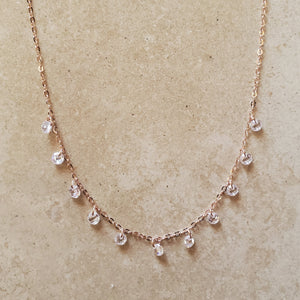 Small Hanging CZ Necklace