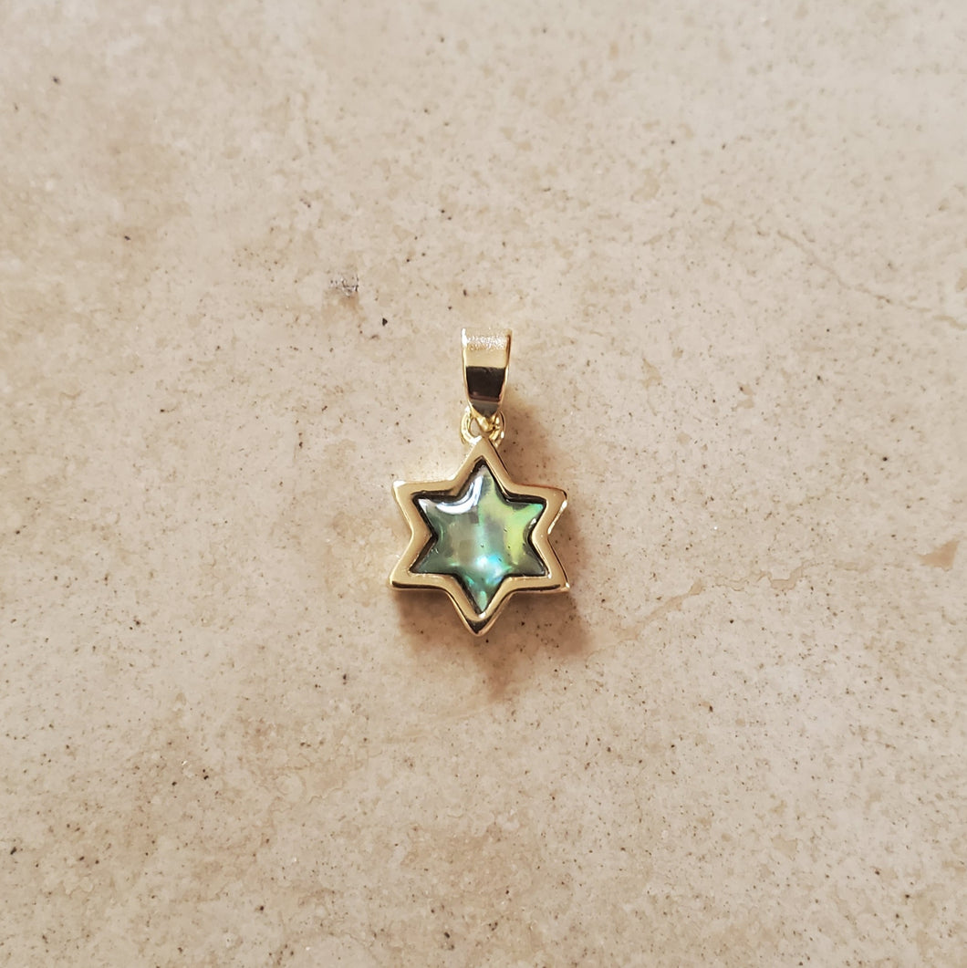 Star of David with Black Mother of Pearl Pendant