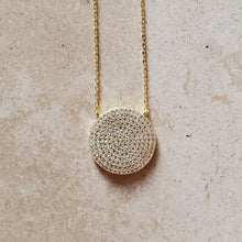 Load image into Gallery viewer, Large CZ Circle Necklace

