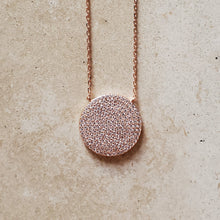 Load image into Gallery viewer, Large CZ Circle Necklace
