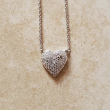Load image into Gallery viewer, CZ Heart with Butterfly Necklace
