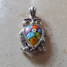 Load image into Gallery viewer, Murano Glass Owl Pendant
