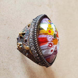 Marquise Murano Glass Ring