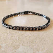 Load image into Gallery viewer, Oxidized Sterling  Tennis Bracelet
